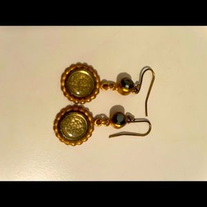 Gold drop earrings